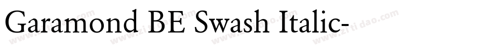 Garamond BE Swash Italic字体转换